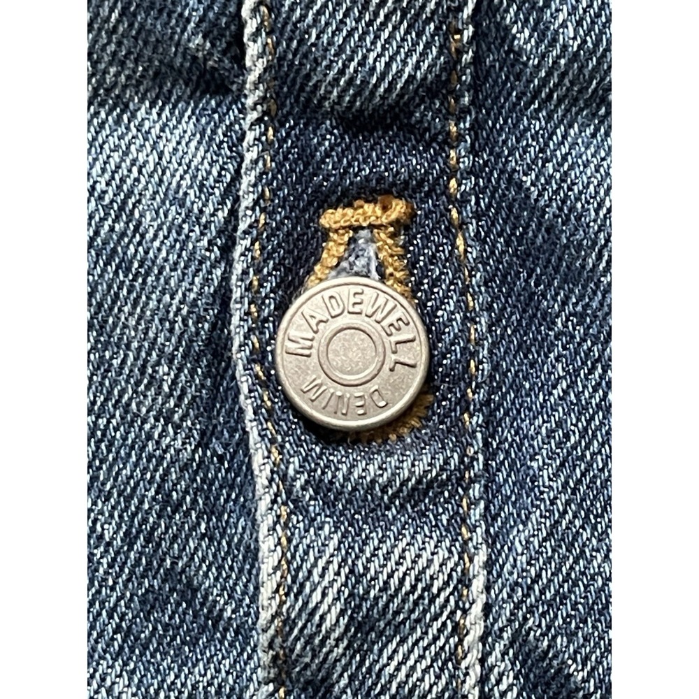 Madewell Chore Coat Blue Dark Wash Denim Vintage Inspired Fair Trade Women's XL - Picture 5 of 11